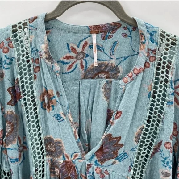 Free People Just the Two of Us Floral Boho Dress/Tunic Xsmall - Picture 9 of 9